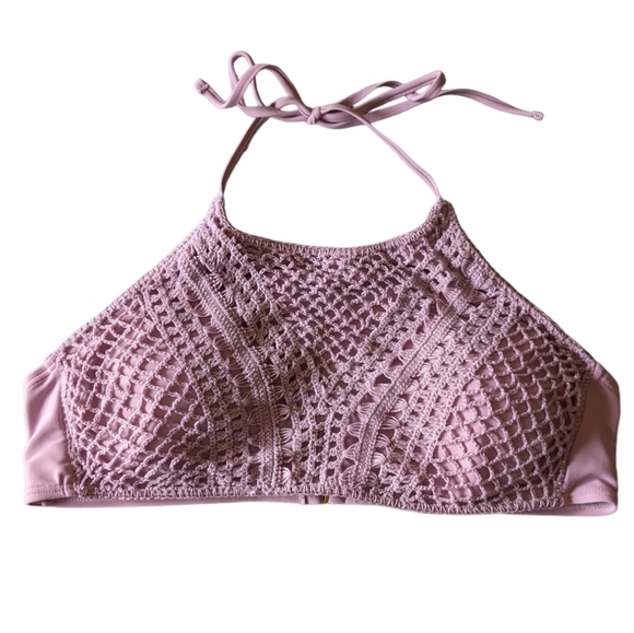 🛍️3 for $10 Xhilaration pinkish purple crochet Bikini top size XL - Picture 1 of 5